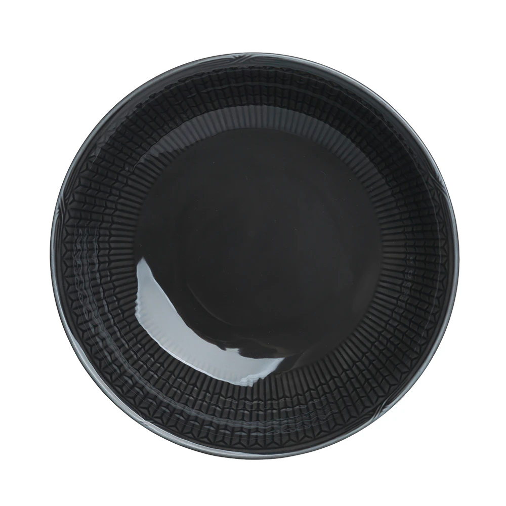 R&ouml;rstrand Swedish Grace Dyp Tallerken 19 Cm Stengr&aring; -  Dype tallerkener Porselen Stone (Dark Grey) - 1012399