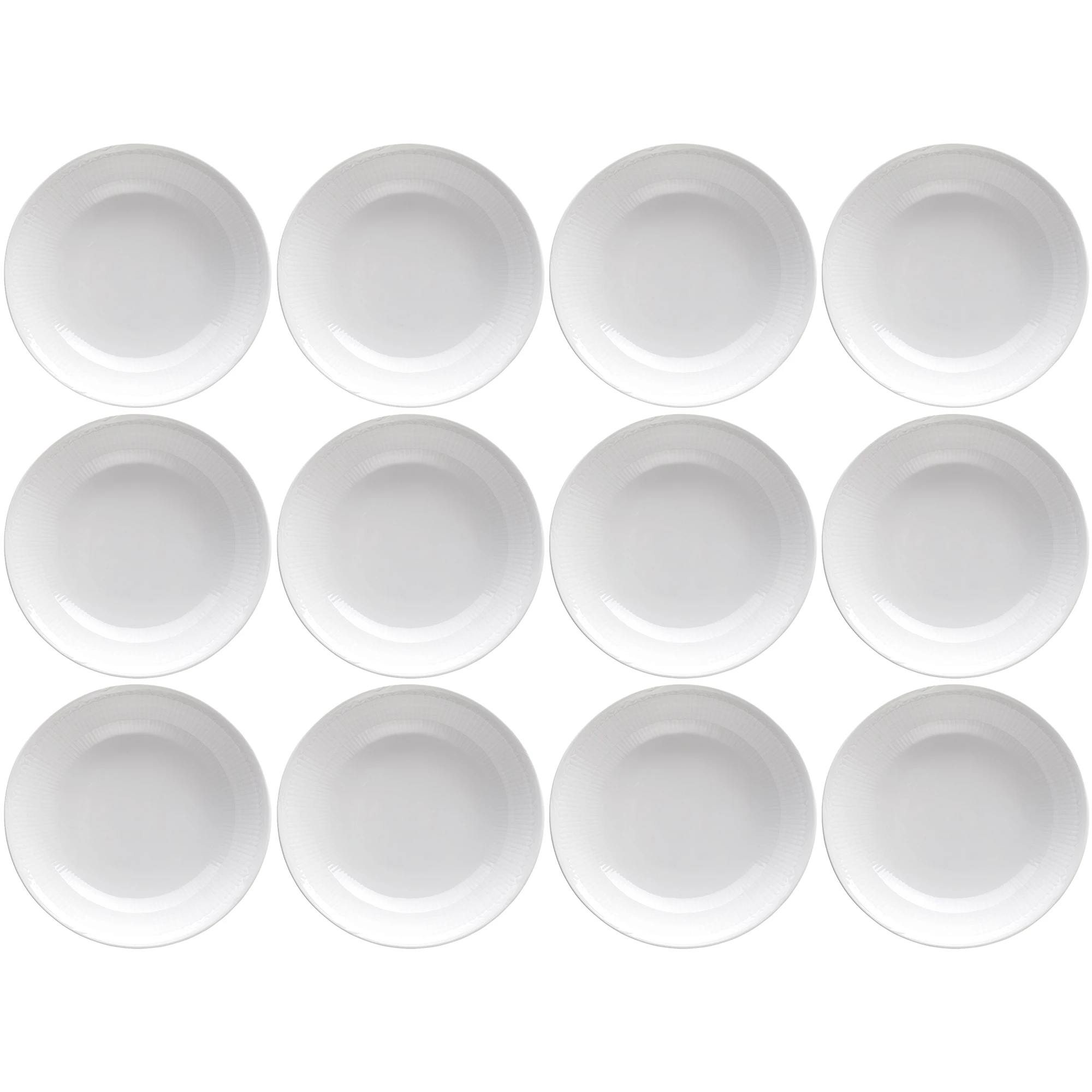 R&ouml;rstrand Swedish Grace Dyp Tallerken 19 Cm 12-pk Sn&oslash; - Dype tallerkener Porselen Snow (White) - 1011839X12