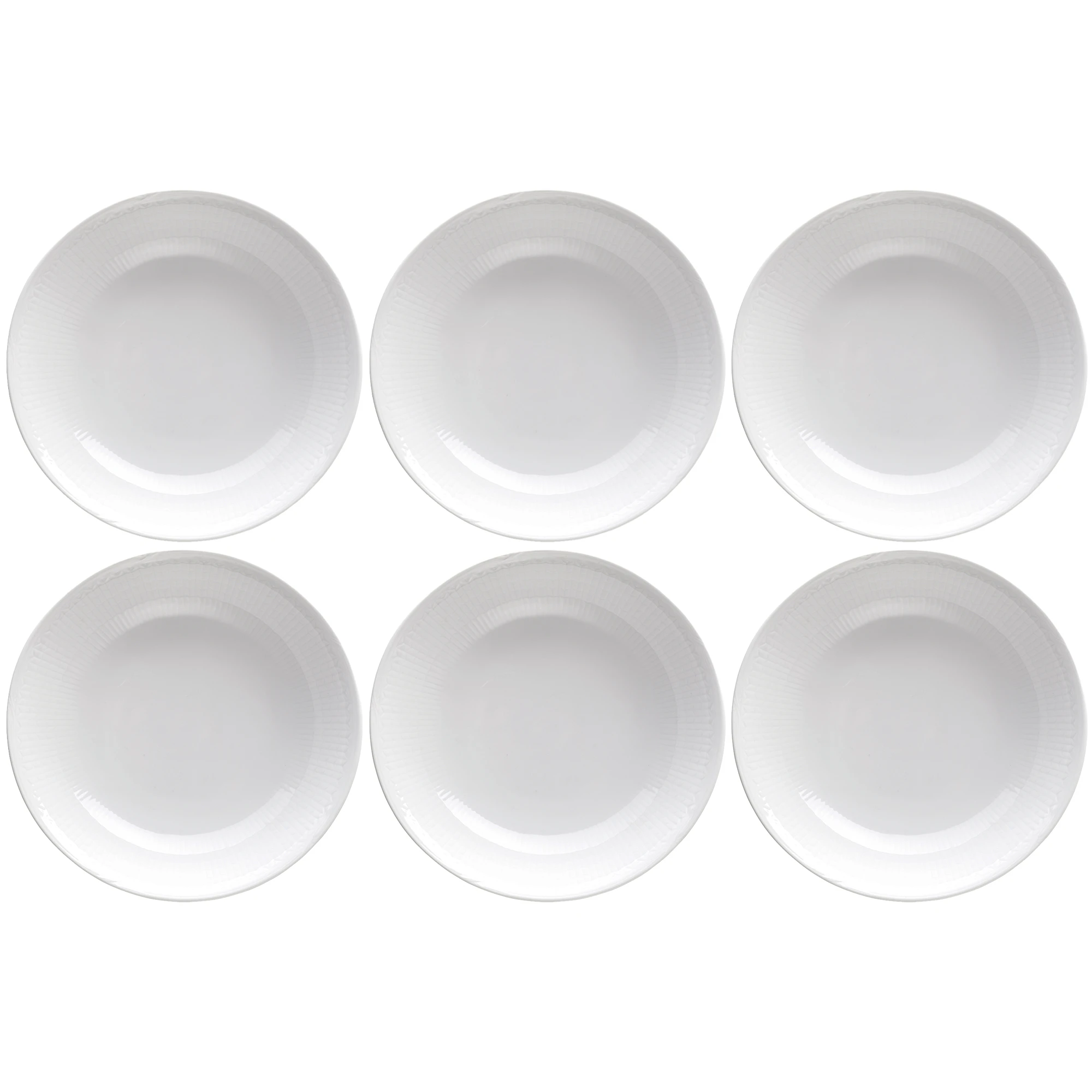 R&ouml;rstrand Swedish Grace Dyp Tallerken 19 Cm 6-pk Sn&oslash; - Dype tallerkener Porselen Snow (White) - 1011839X6