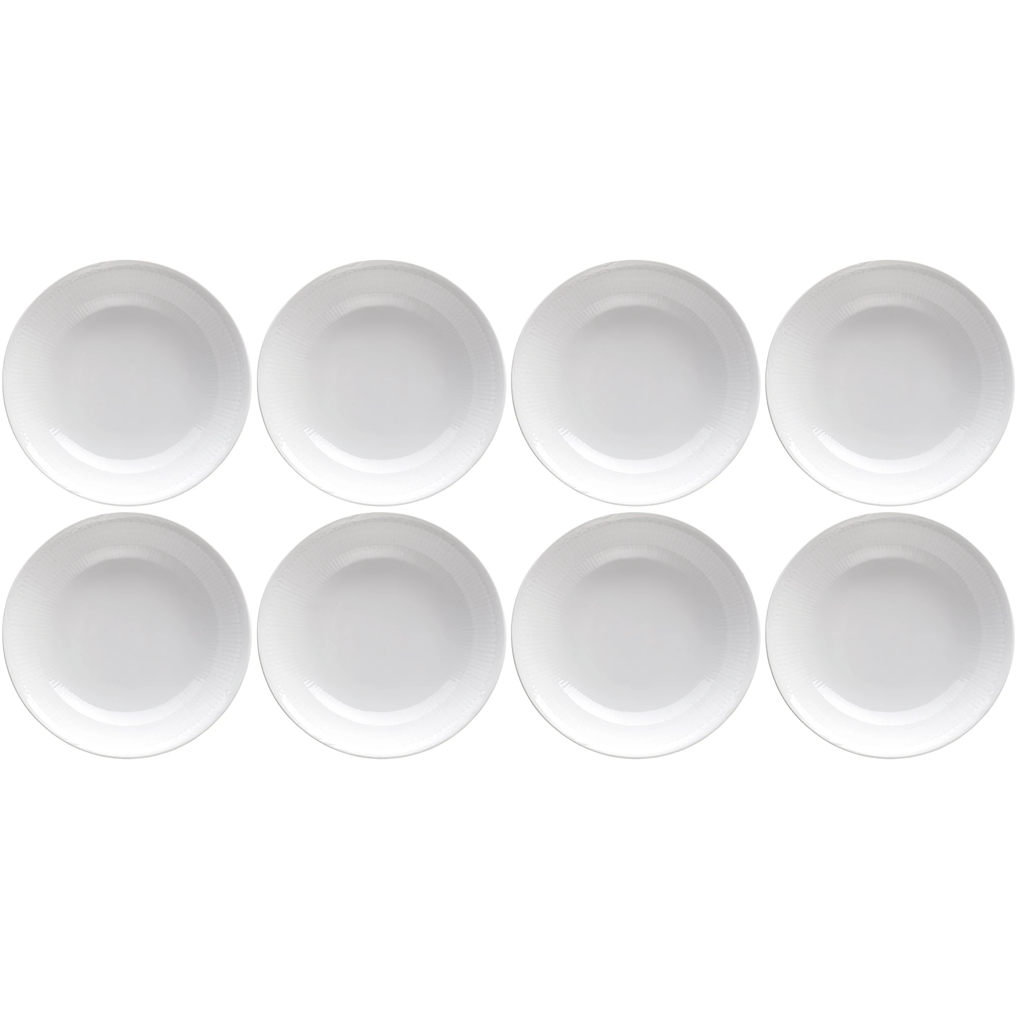 R&ouml;rstrand Swedish Grace Dyp Tallerken 19 Cm 8-pk Sn&oslash; - Dype tallerkener Porselen Snow (White) - 1011839X8