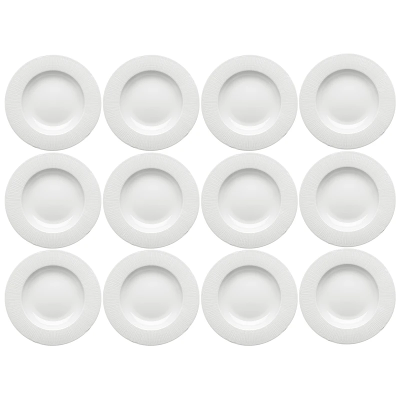 Swedish Grace Dyp Tallerken 25 cm 12-pk, Snø