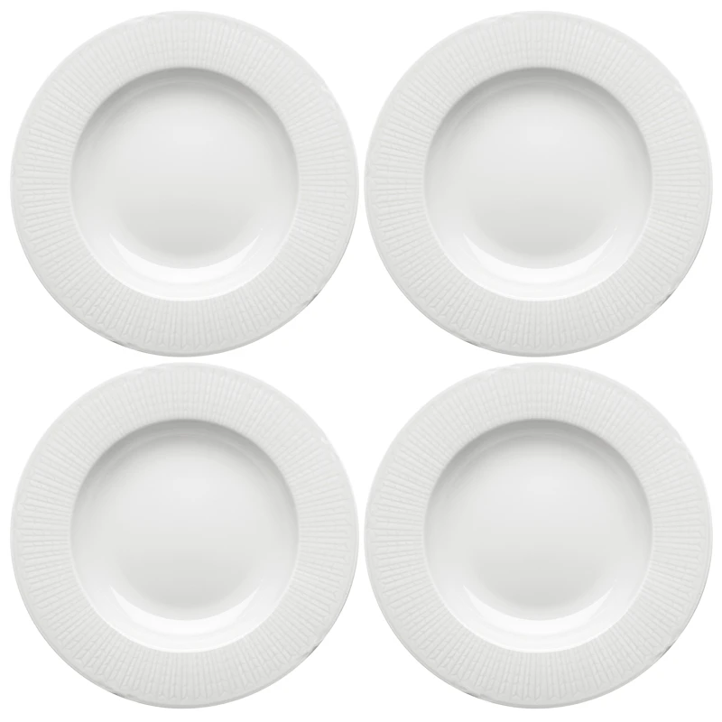 Swedish Grace Dyp Tallerken 25 cm 4-pk, Snø