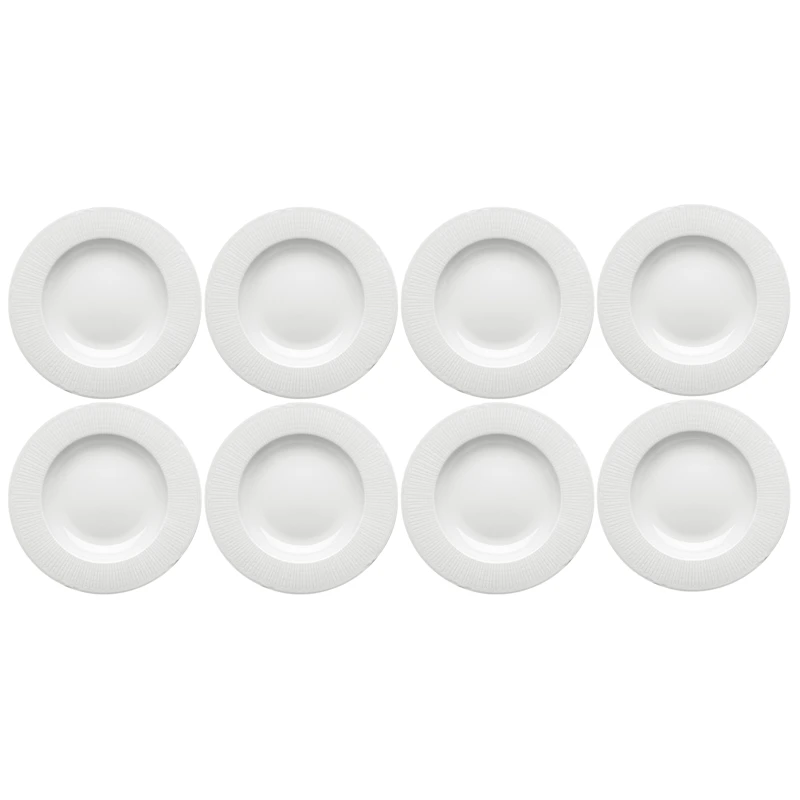 Swedish Grace Dyp Tallerken 25 cm 8-pk, Snø