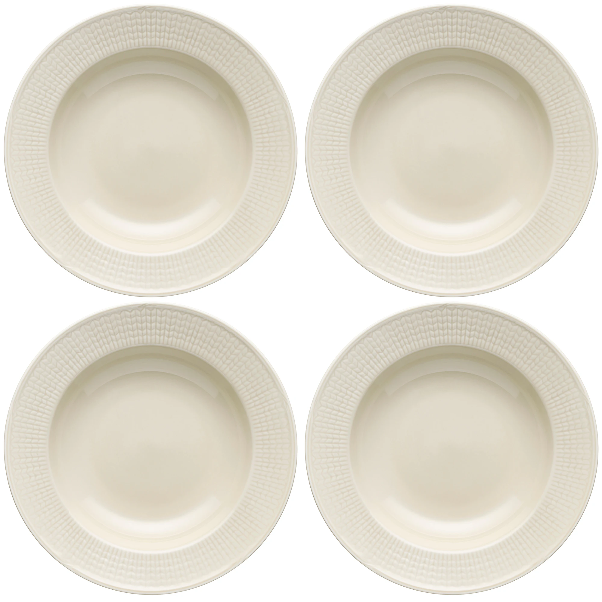 R&ouml;rstrand Swedish Grace Dyp Tallerken 25 Cm 4-pk Havre - Dype tallerkener Porselen Oat (Beige) - 1069429X4