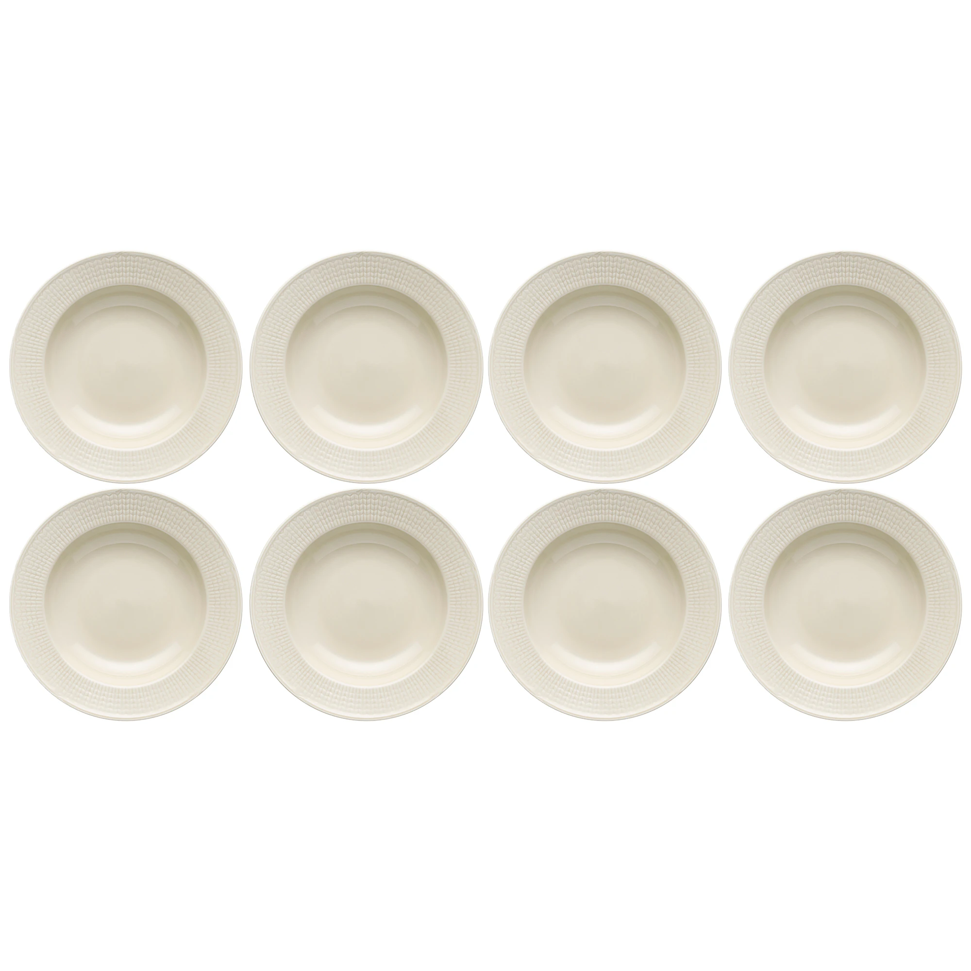 R&ouml;rstrand Swedish Grace Dyp Tallerken 25 Cm 8-pk Havre - Dype tallerkener Porselen Oat (Beige) - 1069429X8
