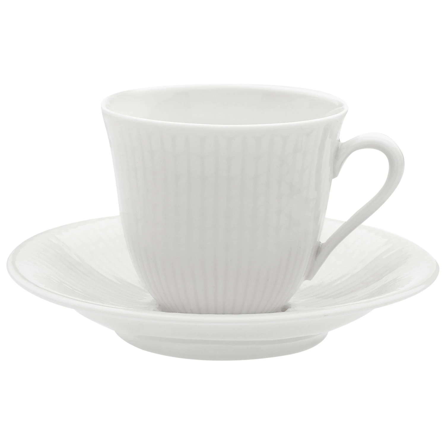 R&ouml;rstrand Swedish Grace Kaffekopp Med Tallerken 16 Cl Sn&oslash; -  Kaffekopper Porselen Snow (White) - 1053626