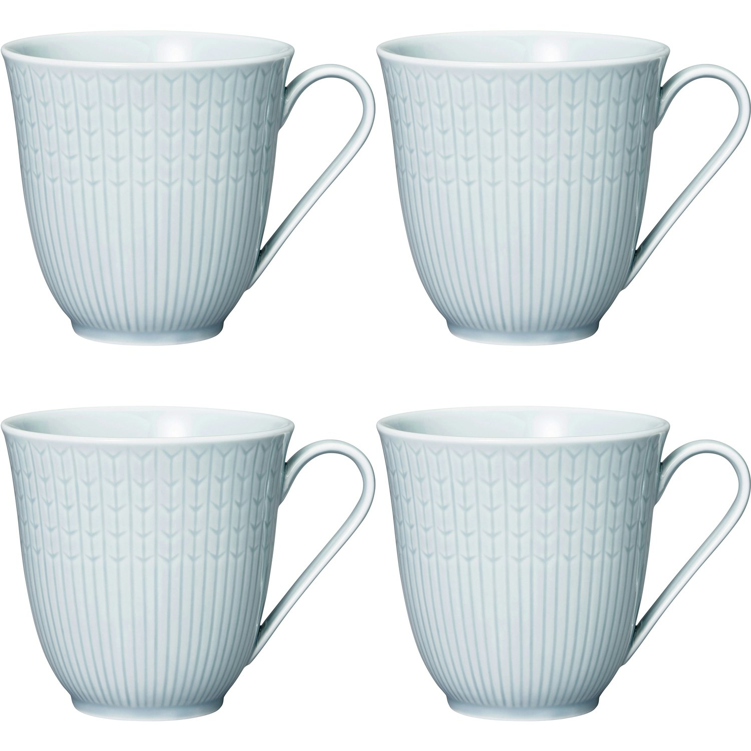 R&ouml;rstrand Swedish Grace Mug 30 Cl 4-pack Ice -  Kaffekopper Porselen Ice (Light Blue) - 1011897 4-PACK