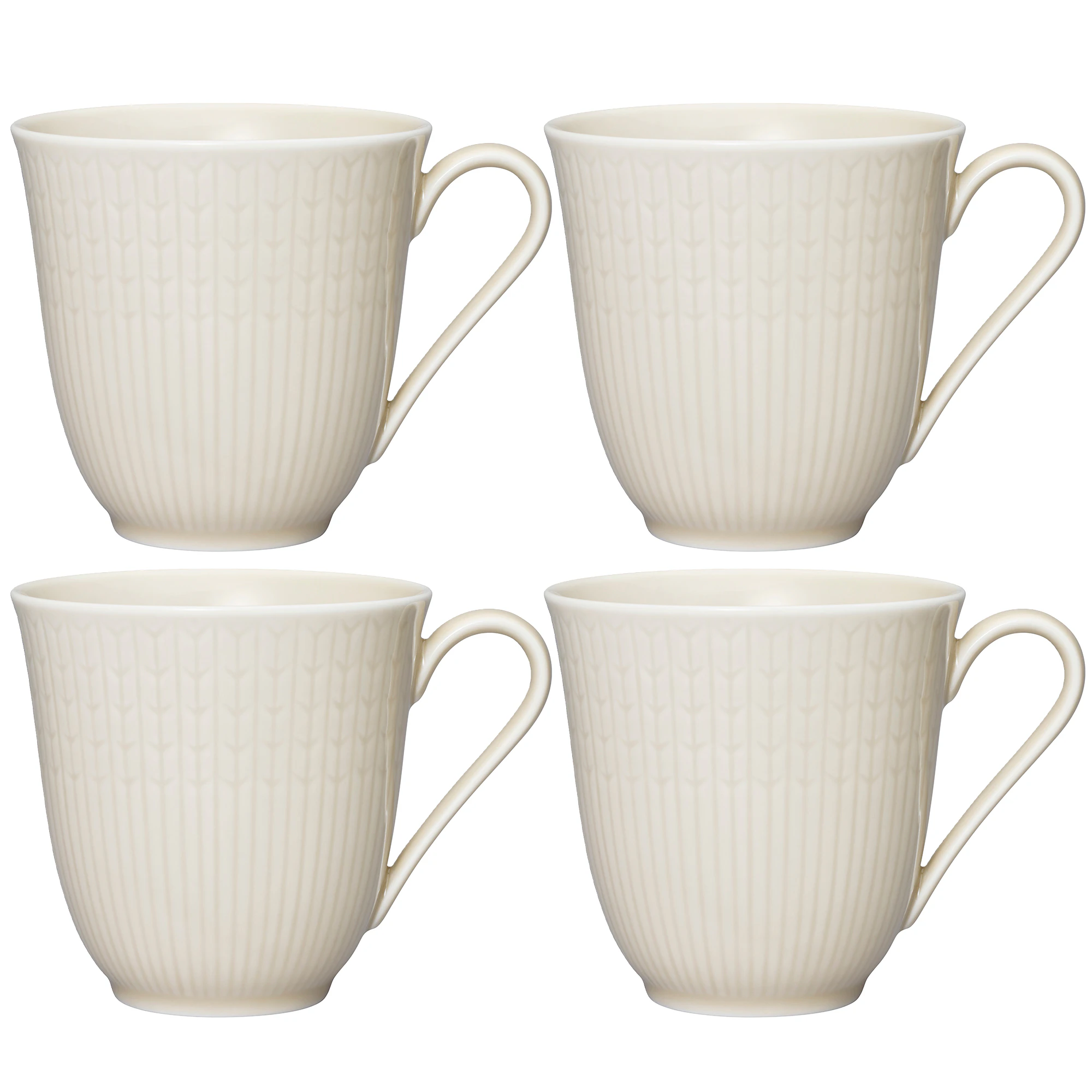 R&ouml;rstrand Swedish Grace Krus 30 Cl 4-pk Havre - Kaffekopper Porselen Oat (Beige) - 1069427X4