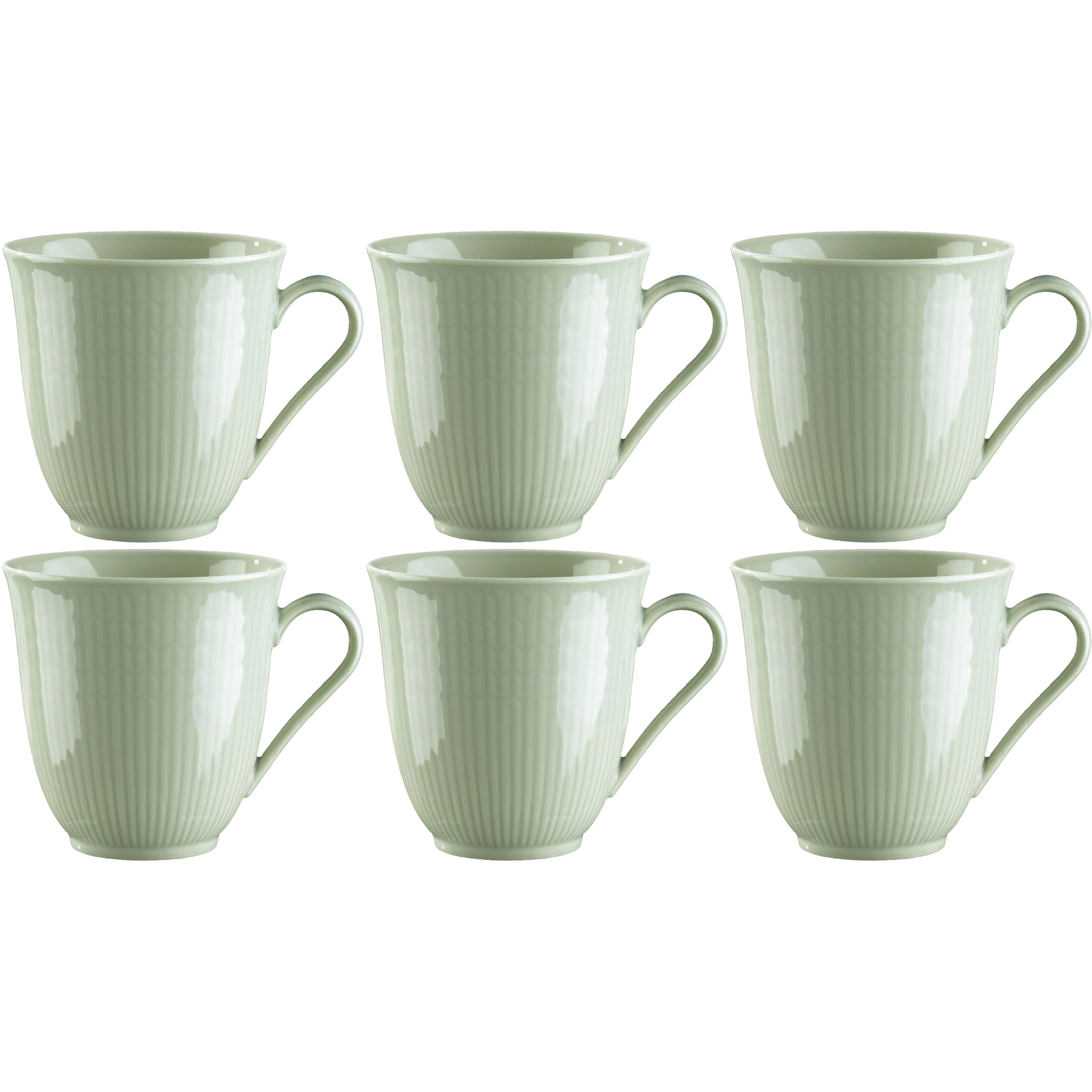 R&ouml;rstrand Swedish Grace Krus 30 Cl 6-pk Meadow (Light Green) -  Kaffekopper Porselen Eng - 1011912, 6-PACK