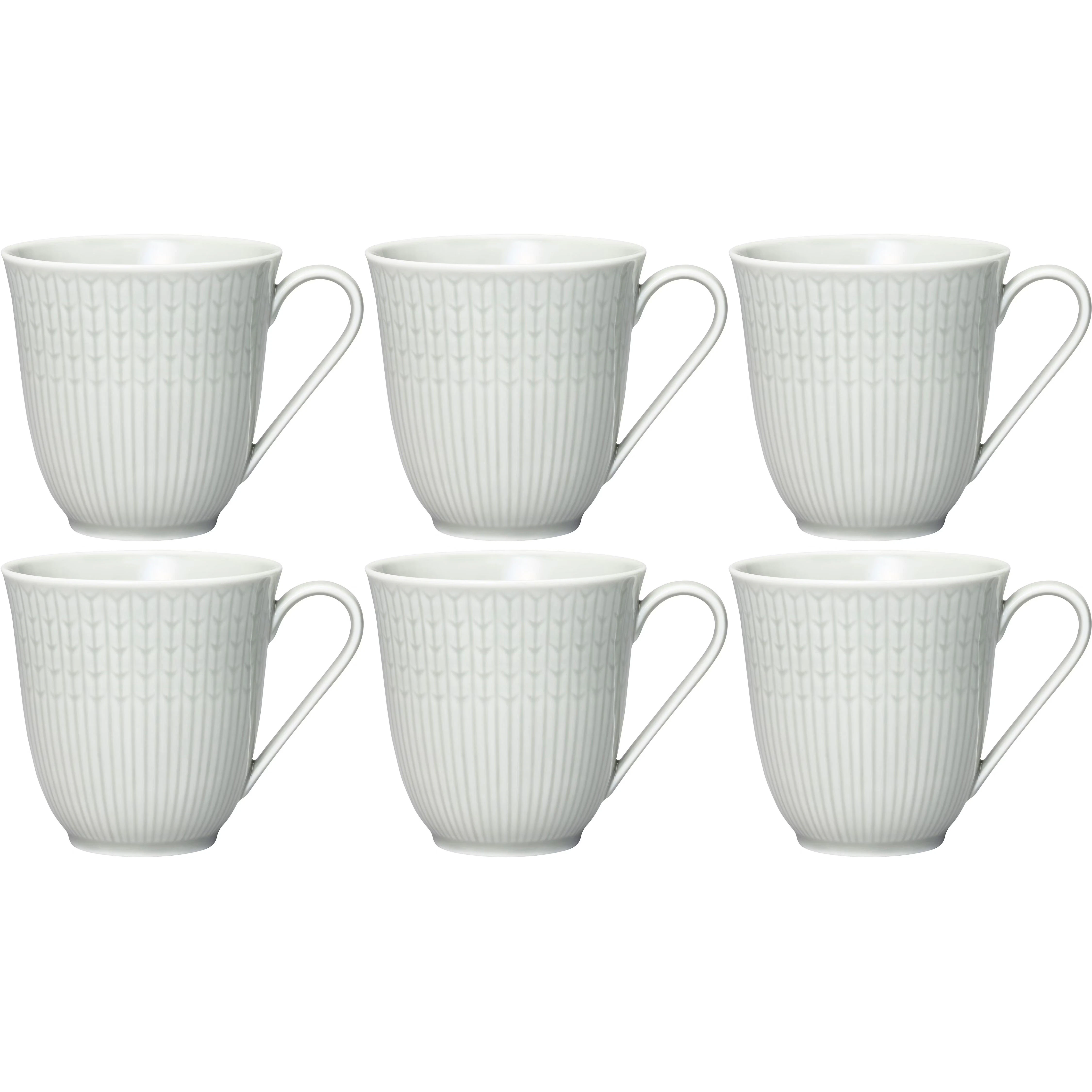 R&ouml;rstrand Swedish Grace Krus 30 Cl 6-pk  (Light Grey) -  Kaffekopper Porselen Fog - 1062122, 6-PACK