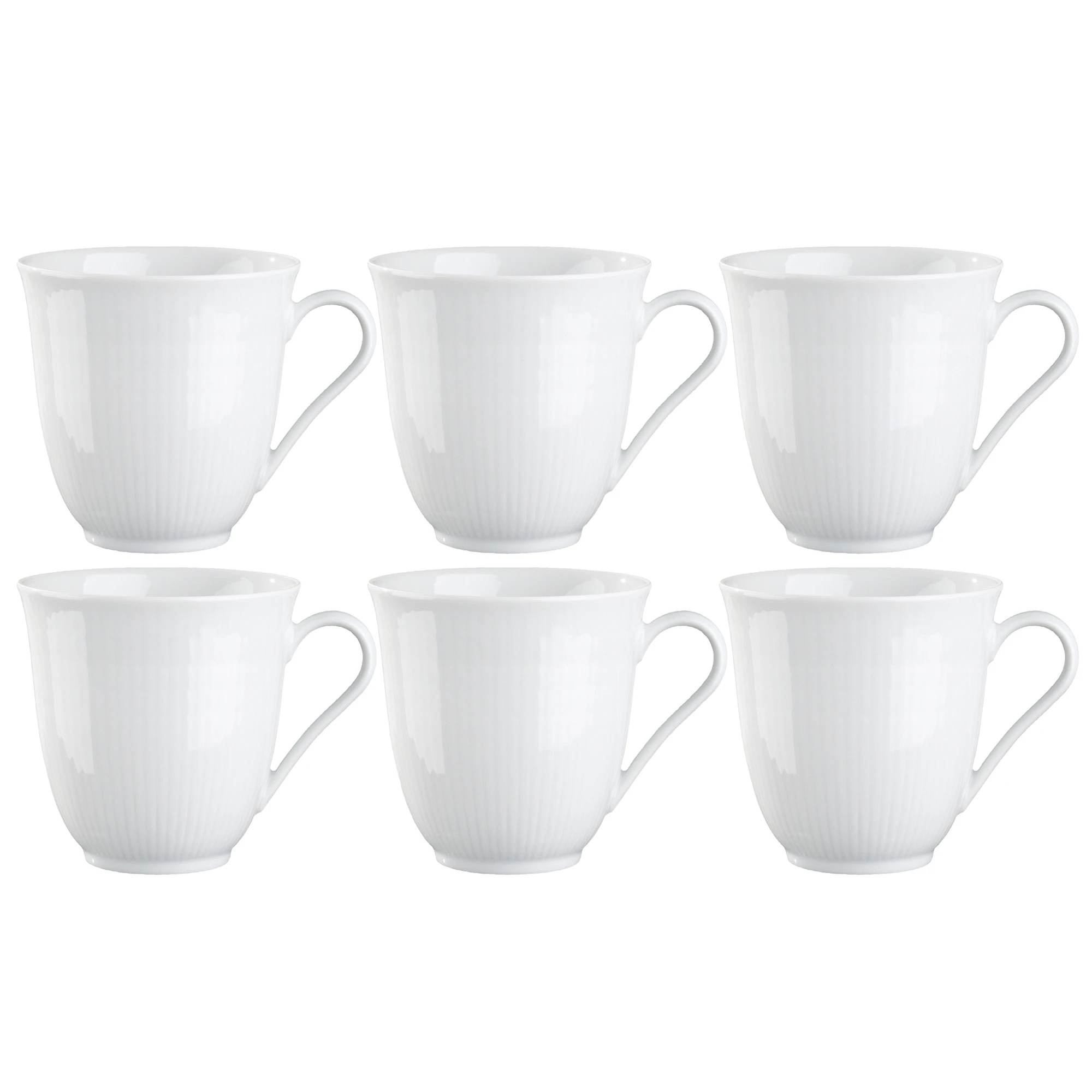 R&ouml;rstrand Swedish Grace Krus 30 Cl 6-pk Sn&oslash; - Kaffekopper Porselen Snow (White) - 1011852X6