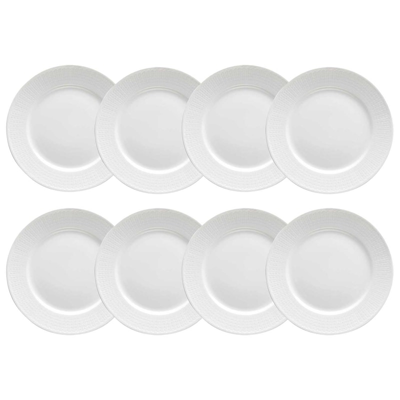 Swedish Grace Plate 27 cm Snow (White), 8 Pcs