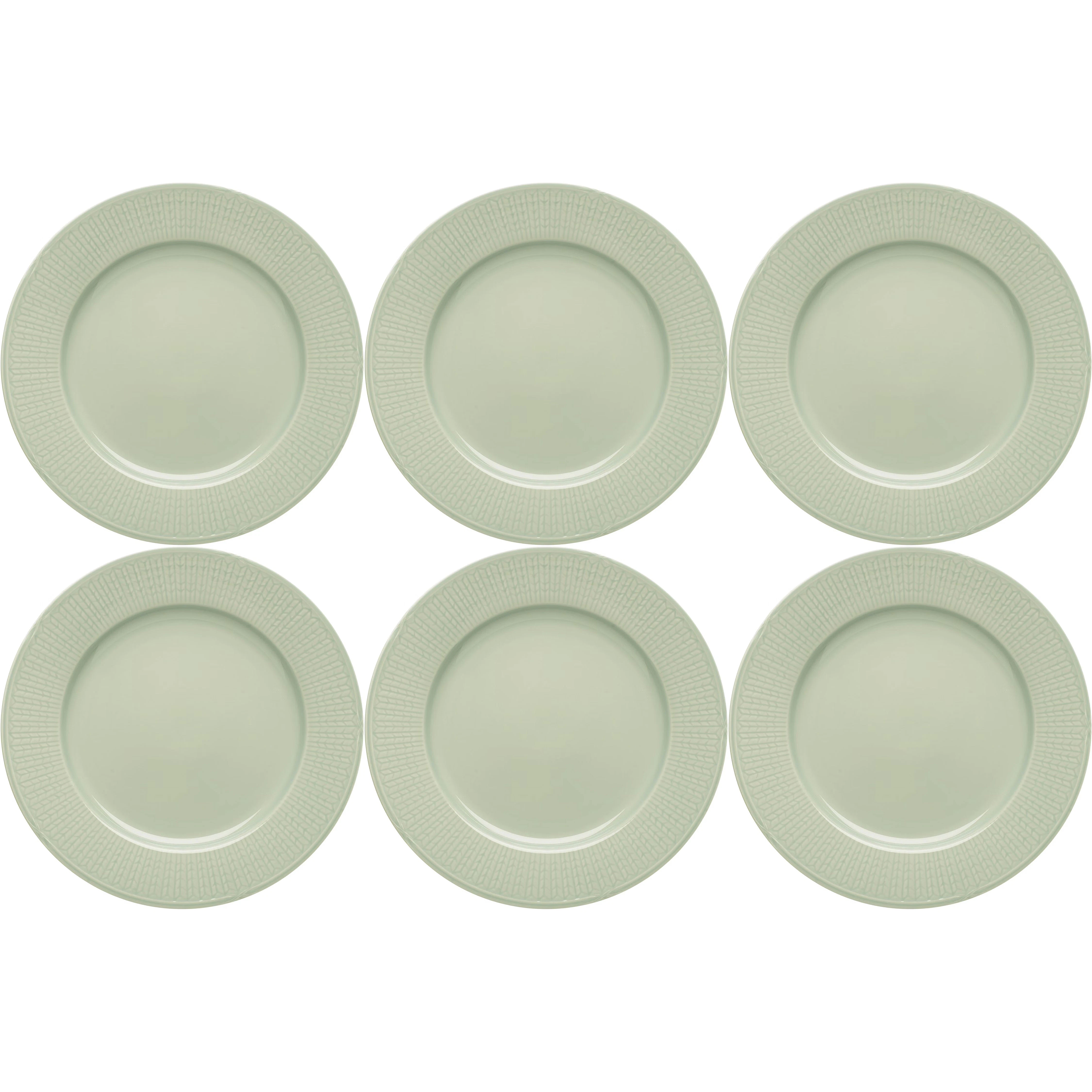 R&ouml;rstrand Swedish Grace Tallerken 27 Cm 6-pk Meadow (Light Green) -  Tallerkener Porselen Eng - 1011897, 6-PACK