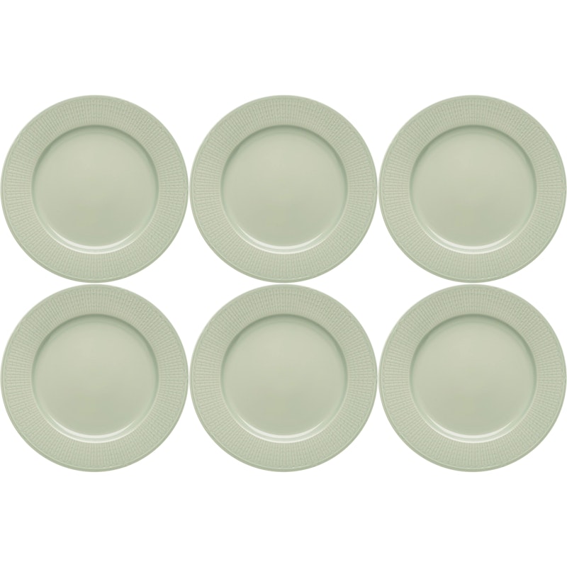 Swedish Grace Tallerken 27 cm 6-pk, Meadow (Light Green)