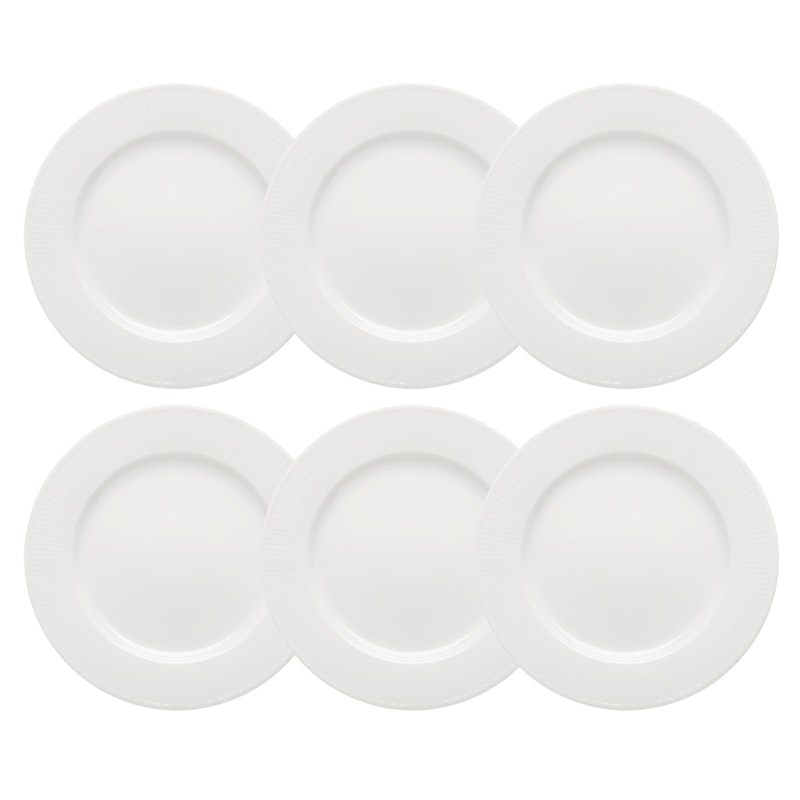 Swedish Grace Tallerken 27 cm, Snø, 6-pk