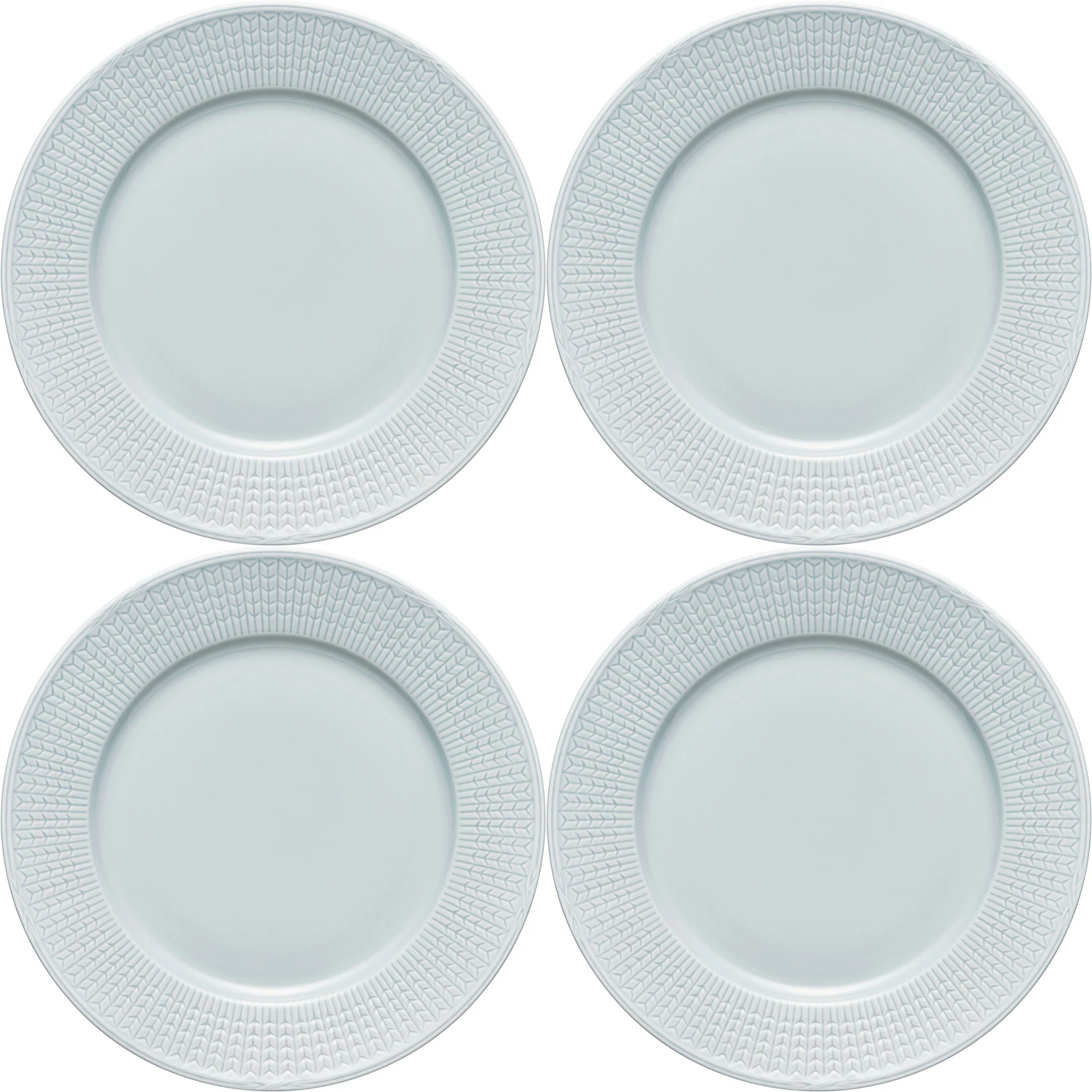 R&ouml;rstrand Swedish Grace Plates 27 Cm 4-pack Ice -  Tallerkener Porselen Ice (Light Blue) - 1011912 4-PACK