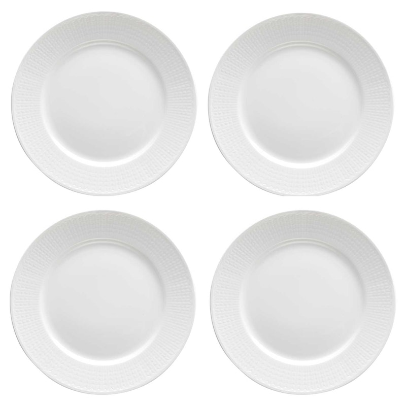 Swedish Grace Tallerkener 27 cm 4-pk, Snø