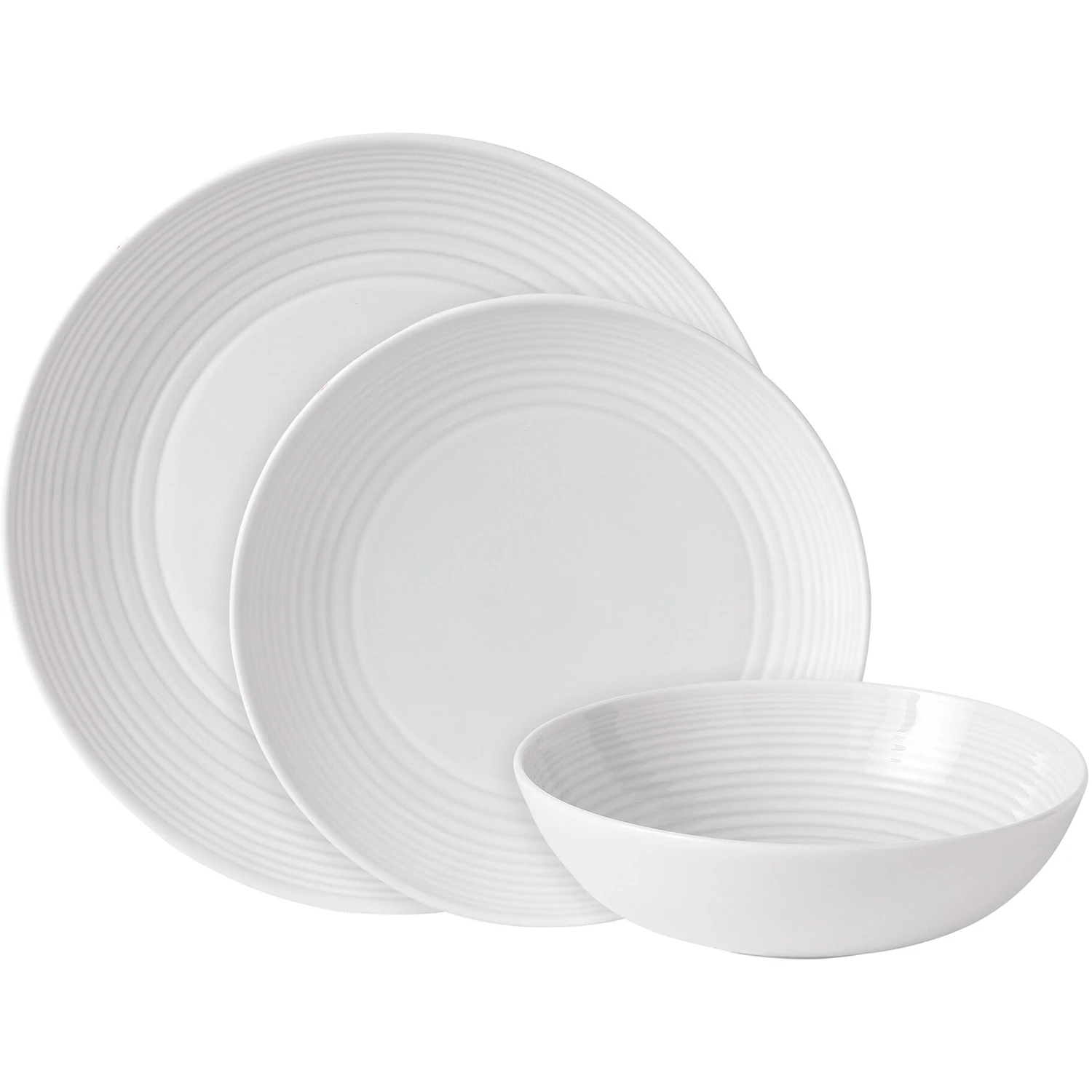 Royal Doulton Maze White Middagsservise 12-pk -  Serviser & Startsett Stengods Hvit - GRMZWH22417