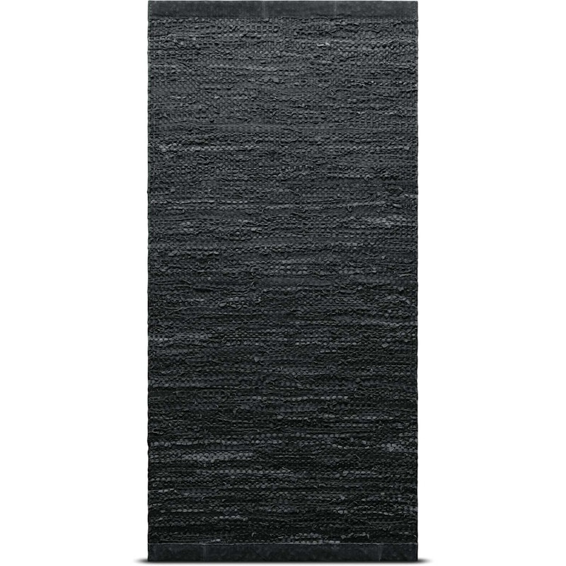 Leather Gulvteppe 140x200 cm, Mørk Grå