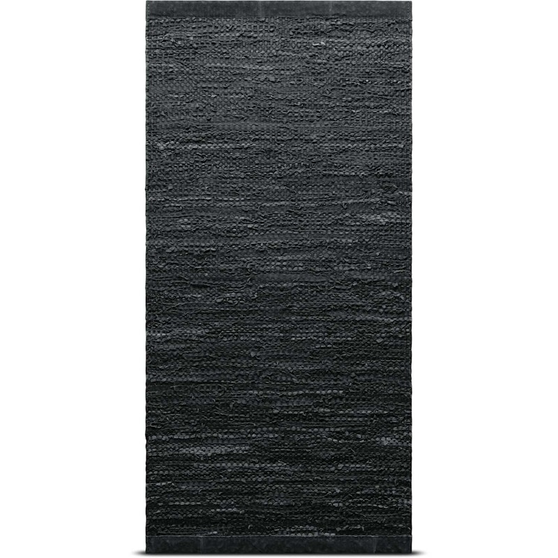 Leather Gulvteppe 140x200 cm, Mørk Grå