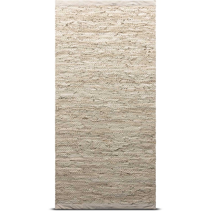 Leather Gulvteppe 65x135 cm, Beige