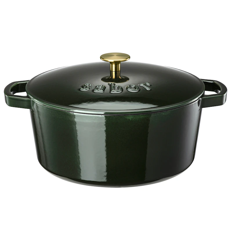 Classic Støpejernsgryte 6,7 L, Shiny Green