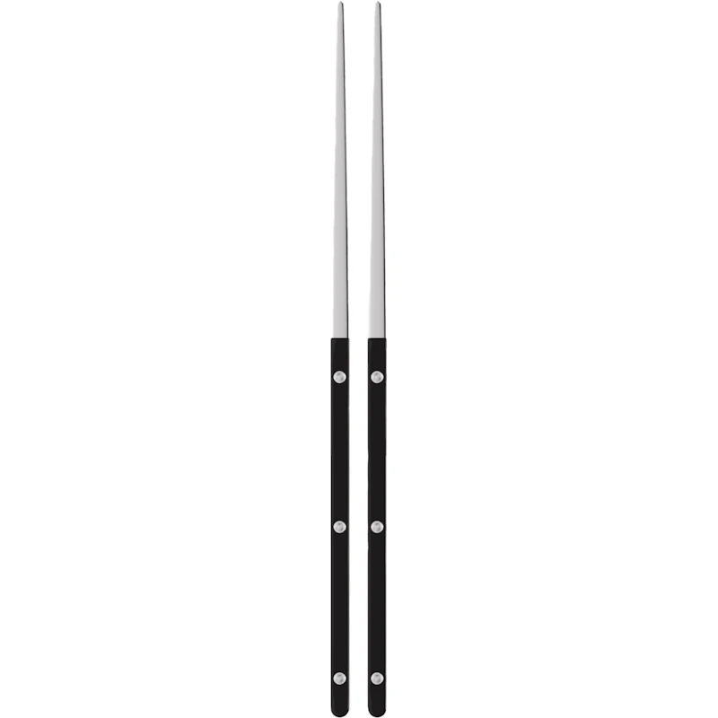 Bistrot Solid Spisepinner 2-pk, Sort
