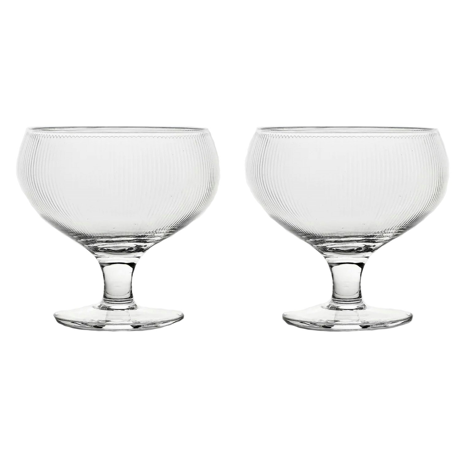Sagaform Blanka Champagneglass Riflet 30 Cl 2-pk  -  Martiniglass & Cocktailglass Krystall Klar - 5018636