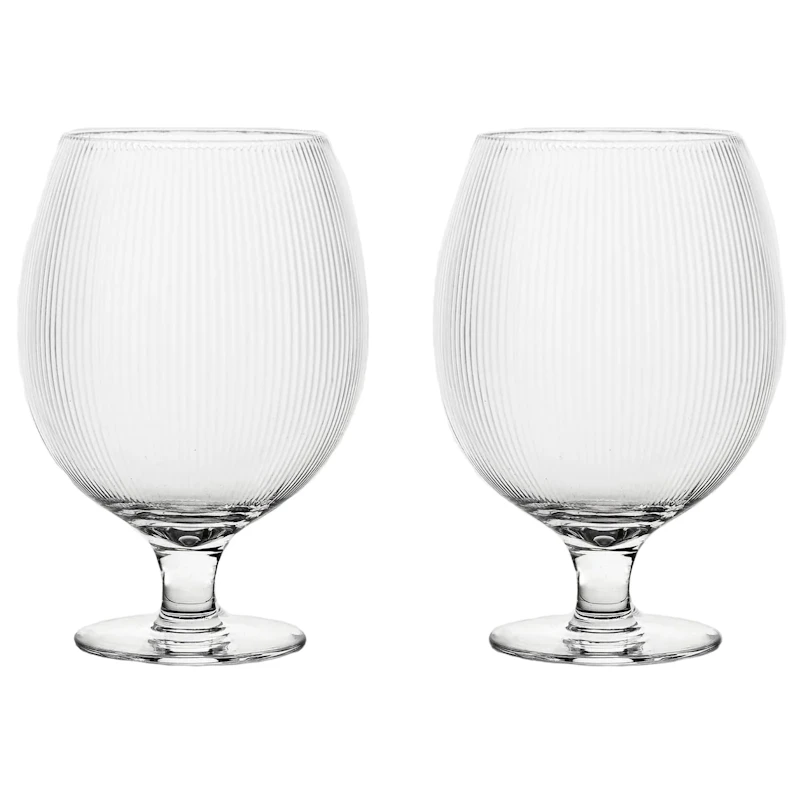 Blanka Ølglass Riflet 50 cl 2-pk, Klar