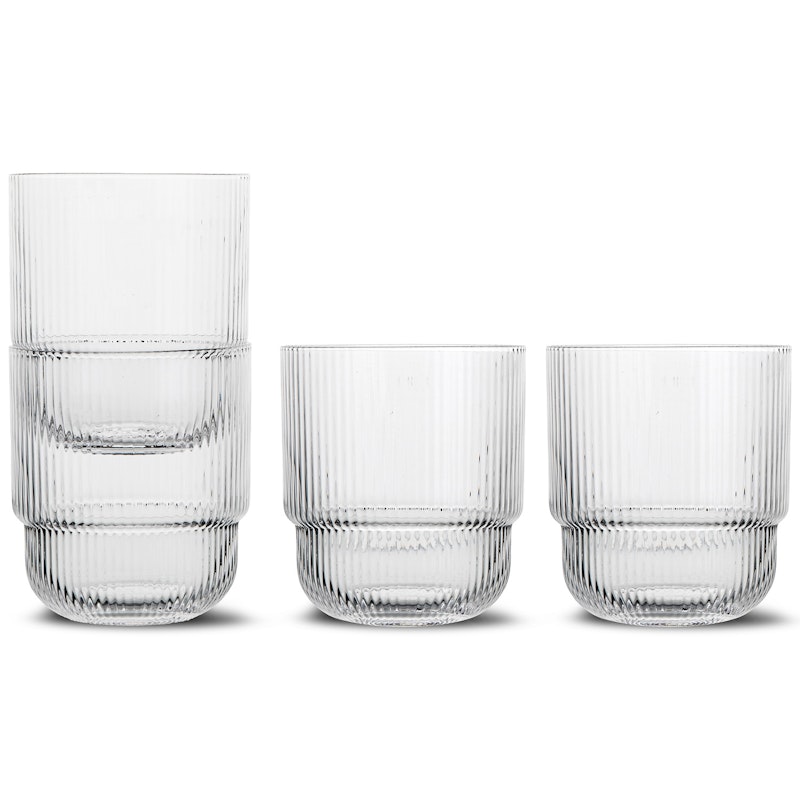 Blanka Vannglass 4-pk, Klar