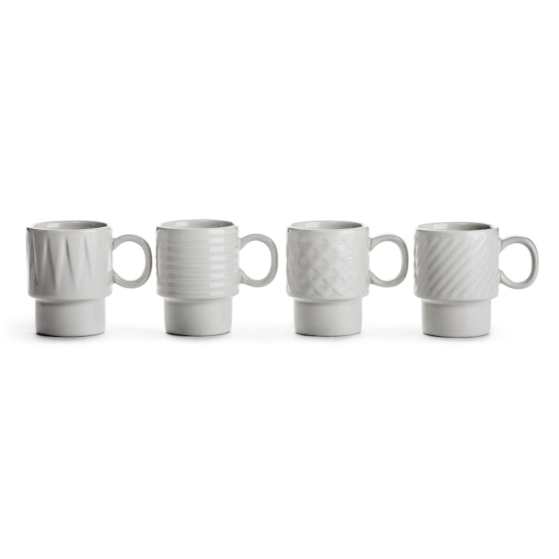 Coffee & More Espressokopp 4-pk 10 cl, Hvit