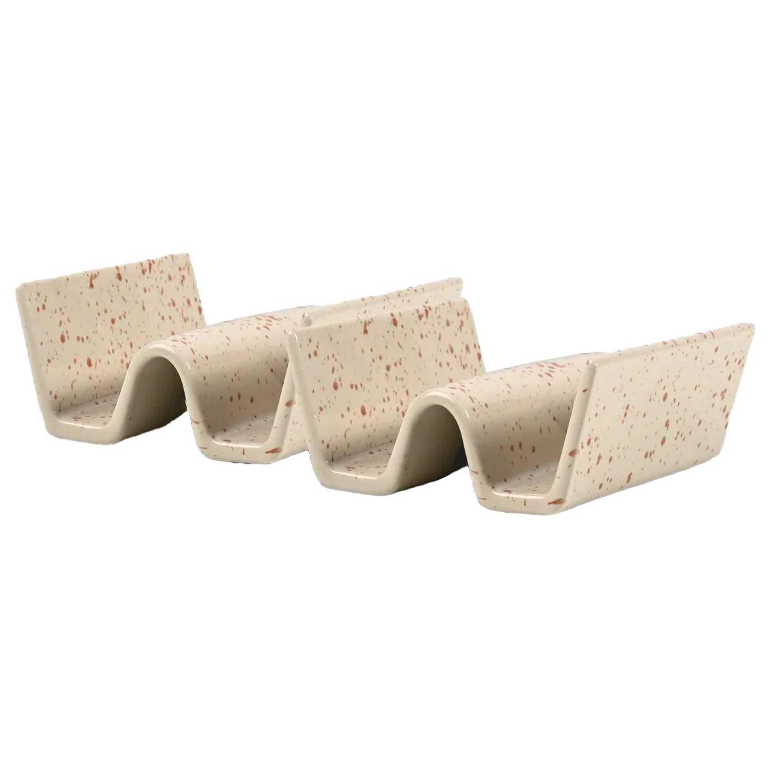 Sagaform Ditte Taco Serveringsfat 2 Deler - &Oslash;vrige Fat & Tallerkener Stengods Beige - 5018650