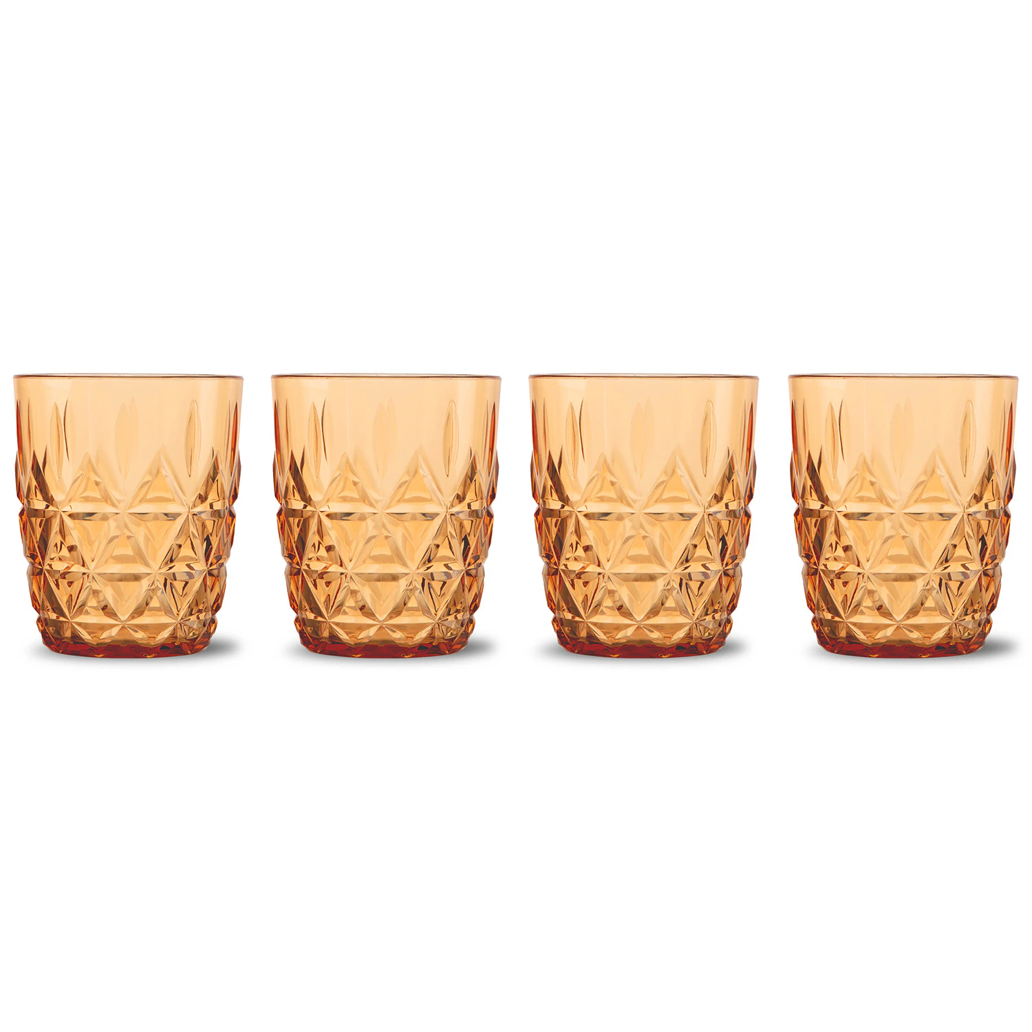 Sagaform Picnic Juni Vannglass 4-pk  -  Glass Akryl Amber - 5018575