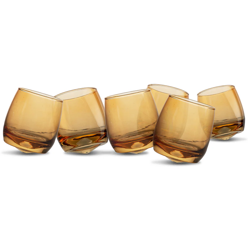 Tumblerglass 6-pk, Amber