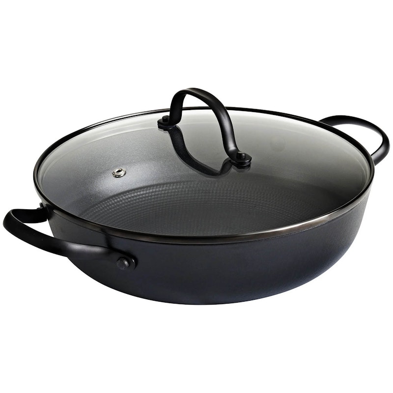 Sautépanne Lett Støpejern Med Non-stick Belegg Ø26 cm, Sort