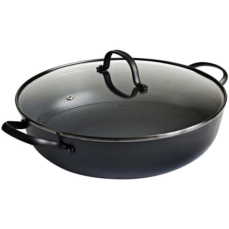 Sautépanne Lett Støpejern Med Non-stick Belegg Ø30 cm, Sort