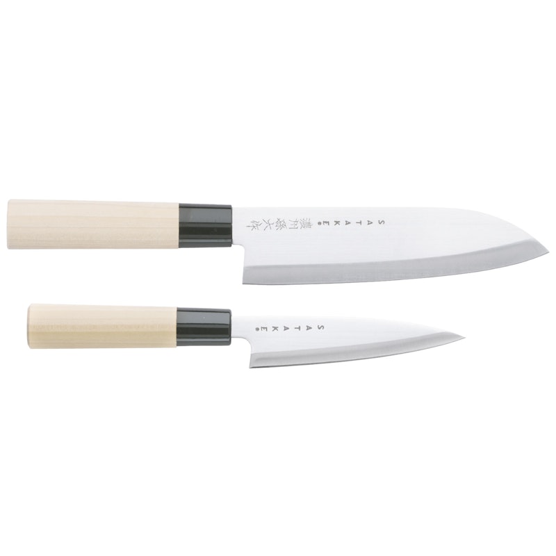 Houcho Knivsett, Santuko 17 cm & Skrellekniv 12 cm