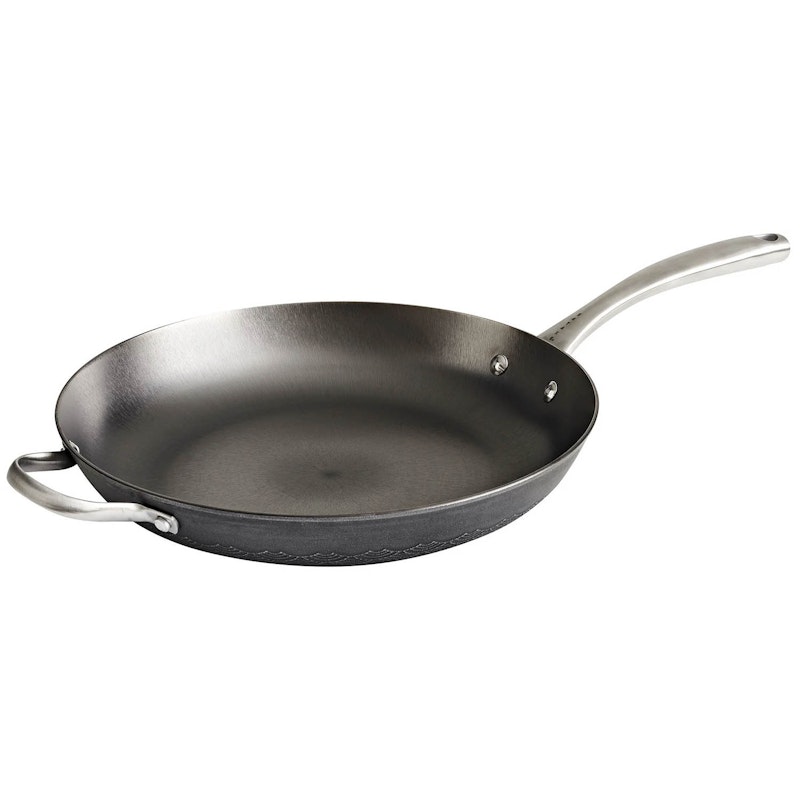 Stekpanna Nitriding 32 cm handtag fram Svart Støpejernspanne Ø32 cm