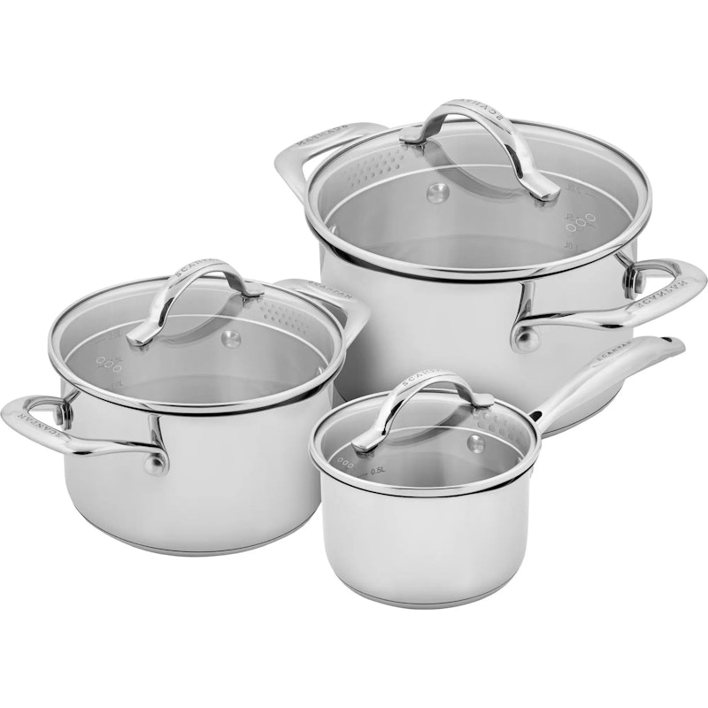 STS Grytesett 3-pk, Rustfritt Stål