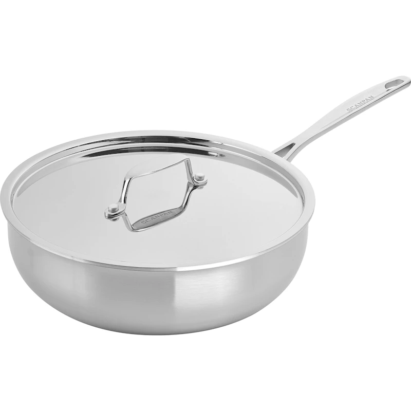 Sautépanne Med Lokk Ø28 cm, Rustfritt Stål