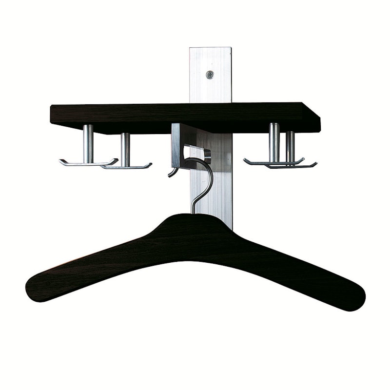 Hattehylle 5, Sort/Aluminium