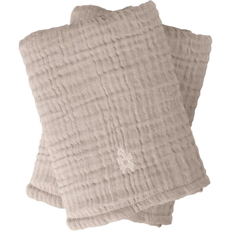 Muslin Ammehåndkle 2-pk, Jetty Beige