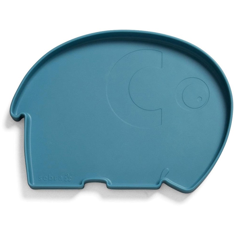 Fanto The Elephant Silikontallerken, Vintage Blue