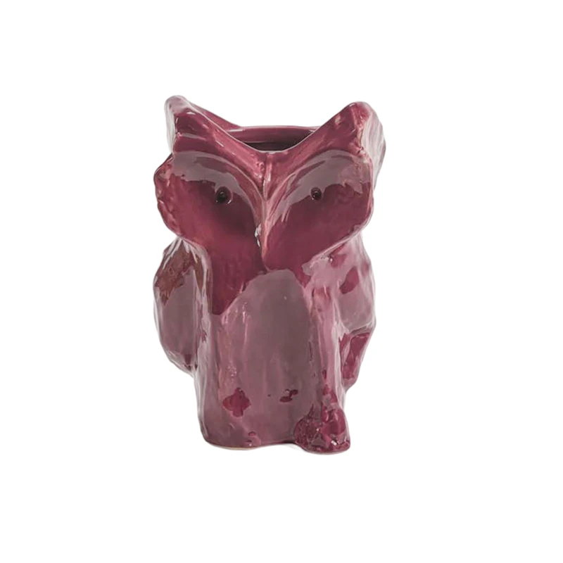 After Midnight Owl vase S, Aubergine
