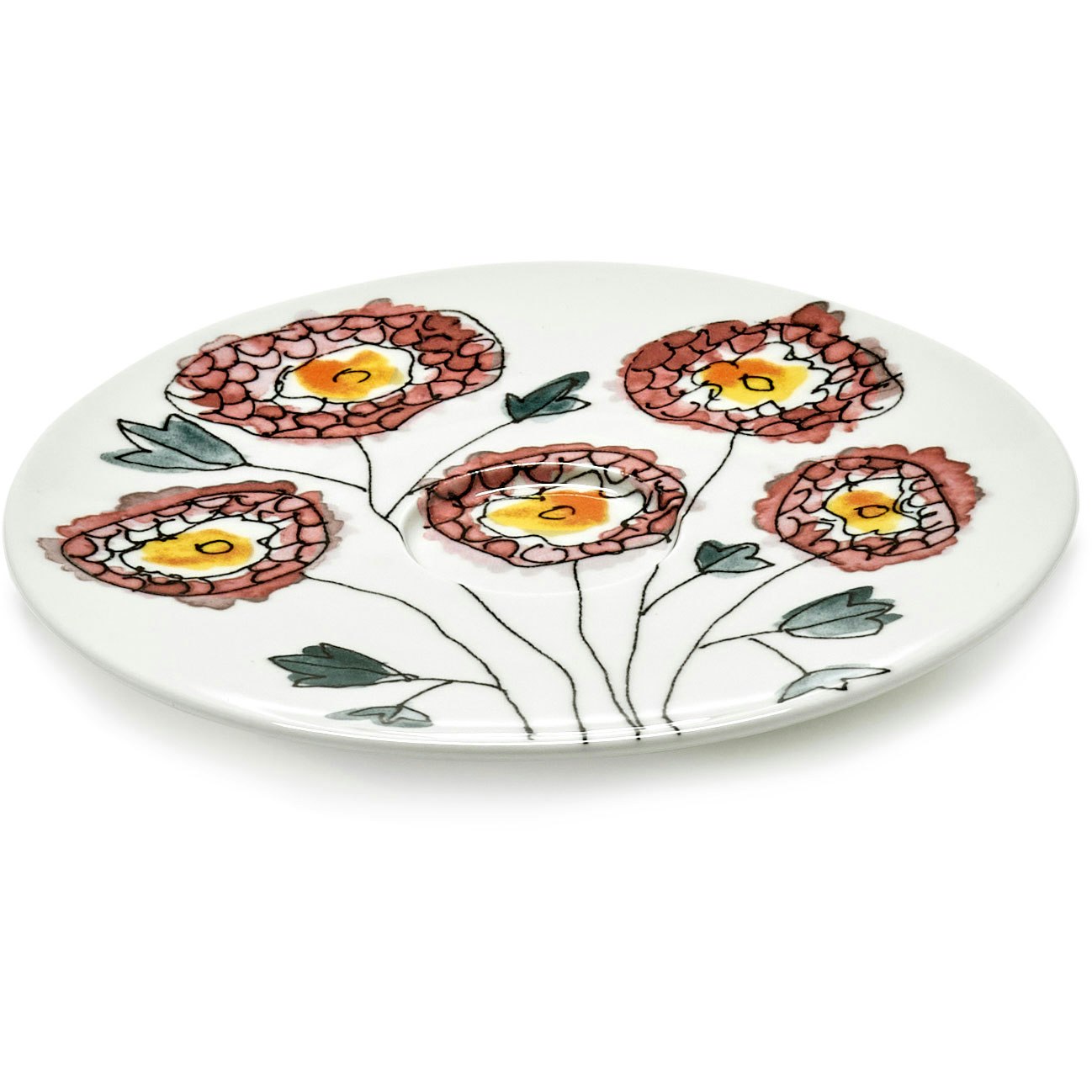 Serax Anemone Milk Tallerken Til Cappuccinokopp -  Kaffefat & Tefat Benporselen Bl&aring; - B9223131-307