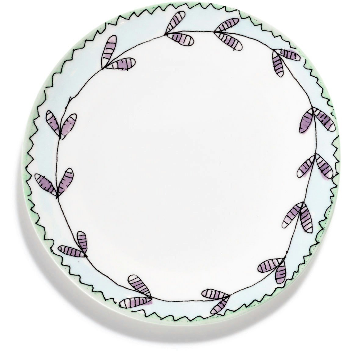 Serax Blossom Milk Desserttallerken -  Asjetter Benporselen Bl&aring; - B9223101-403