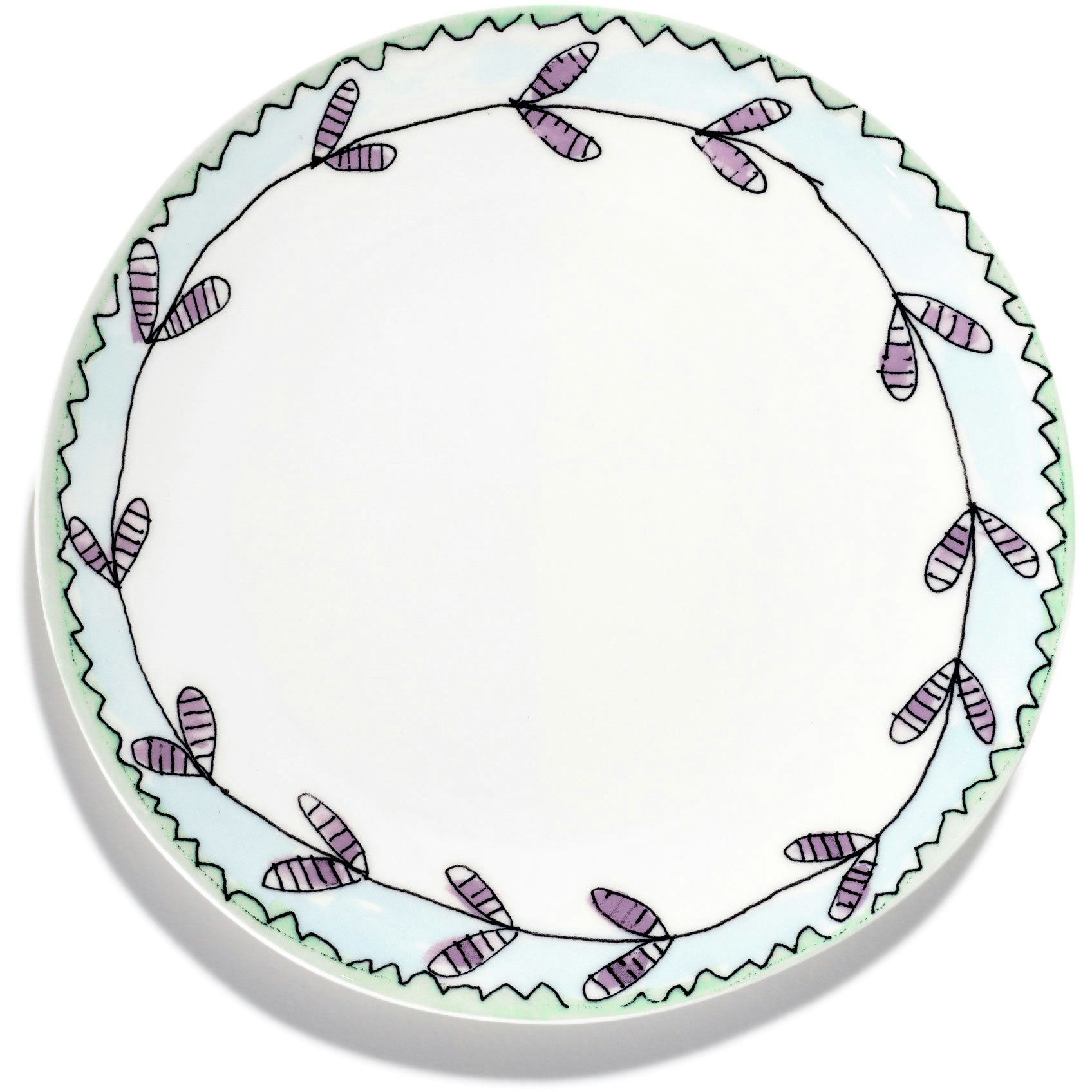 Serax Blossom Milk Forretstallerken -  Asjetter Benporselen Bl&aring; - B9223103-403