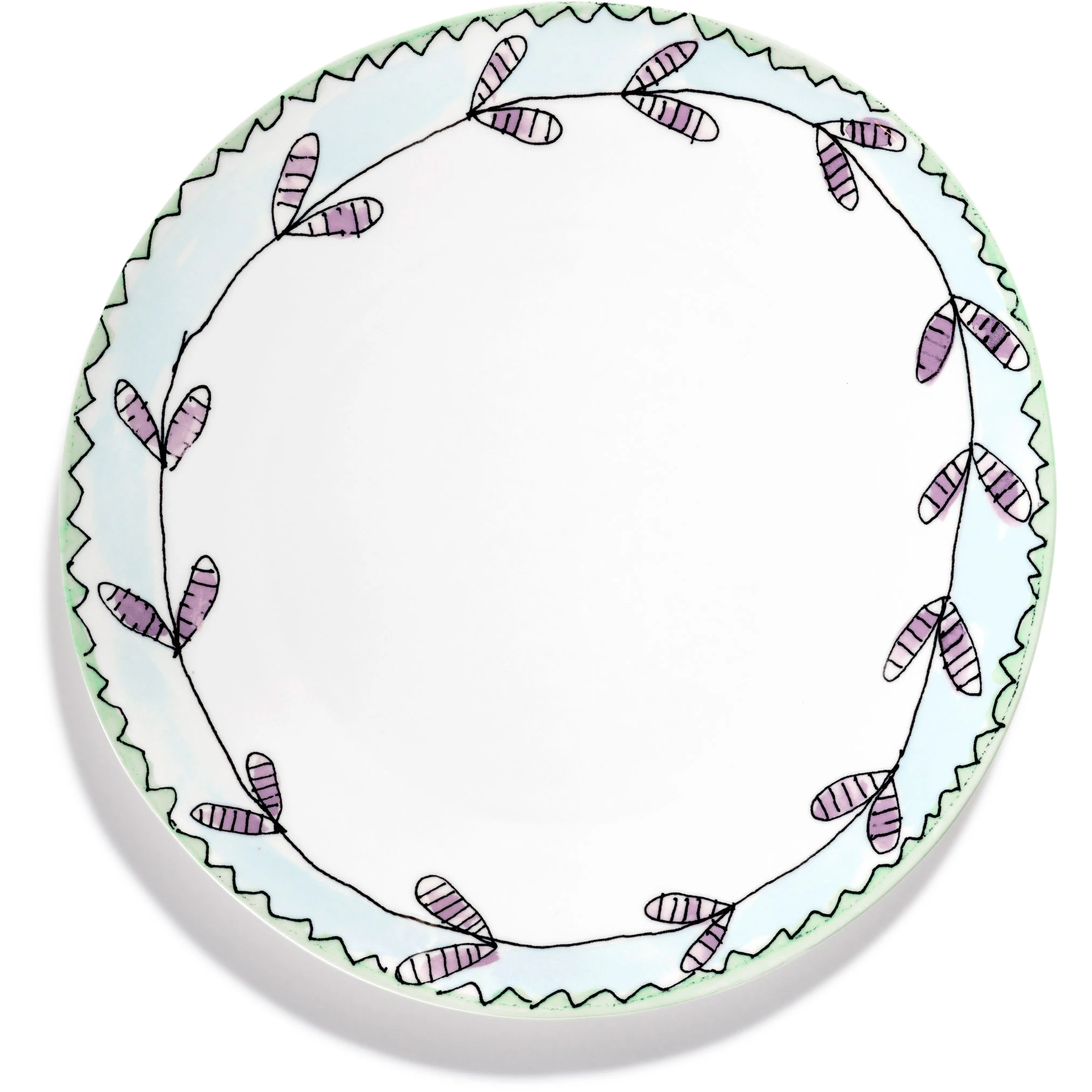 Serax Blossom Milk Middagstallerken -  Tallerkener Benporselen Bl&aring; - B9223104-403