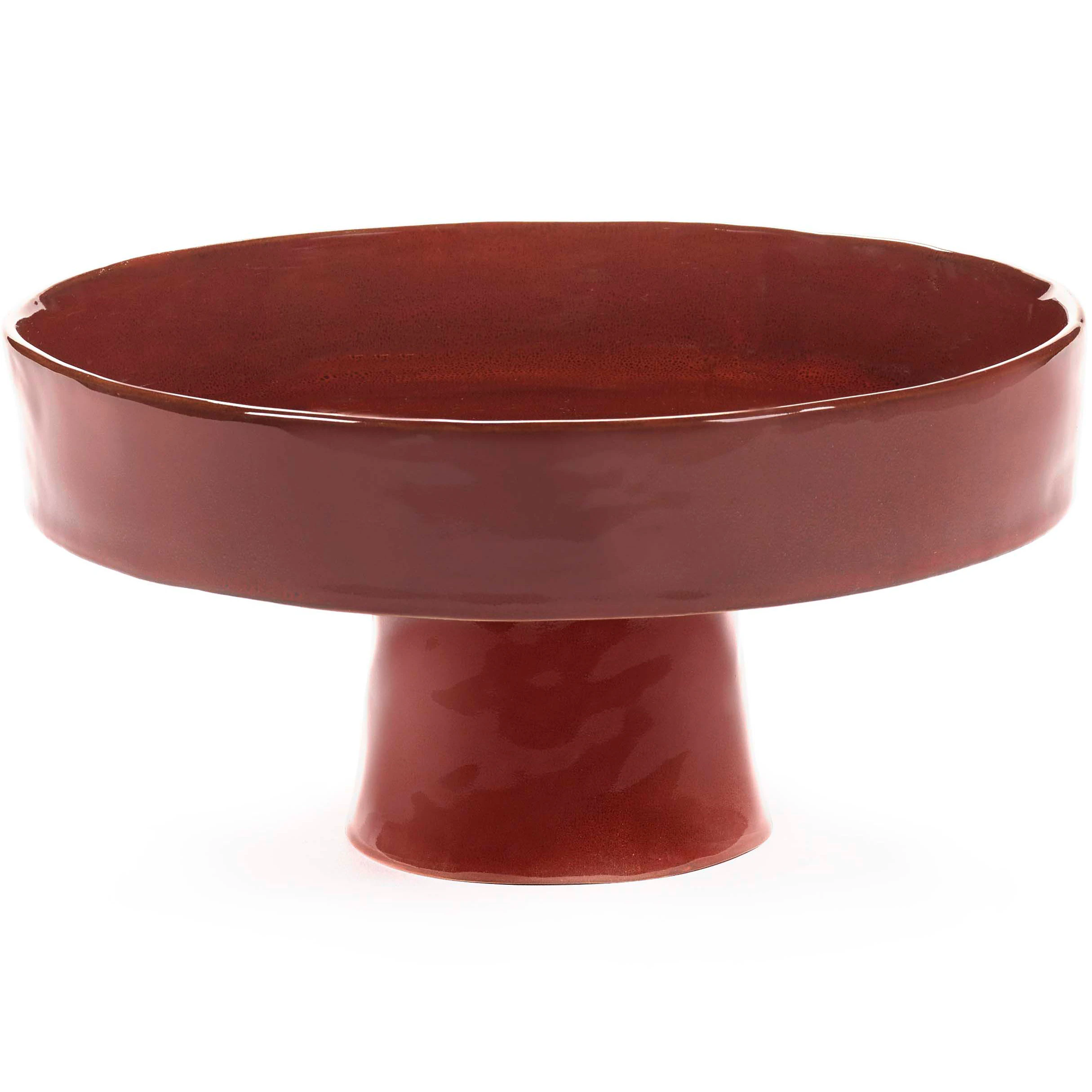 Serax La M&egrave;re Bowl With Foot  -  Serveringssk&aring;ler Stengods Venetian Red - B5123038-317