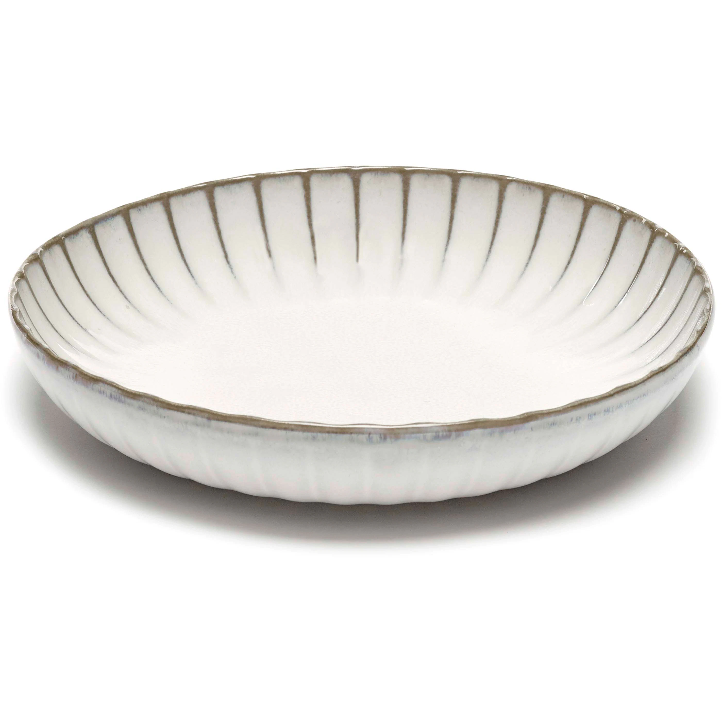 Serax Inku Deep Plate Large White -  Dype tallerkener Stengods Hvit - B5120244W